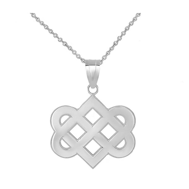 925 Sterling Silver Textured Love Knot Shaped Pendant 925 Sterling Silver Textured Love Knot Shaped Pendant
